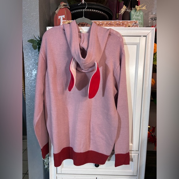 Pink Nightmare Ugly Christmas Sweater Hoodie Medium Unisex - Picture 3 of 7